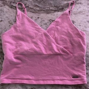 baby pink hollister top